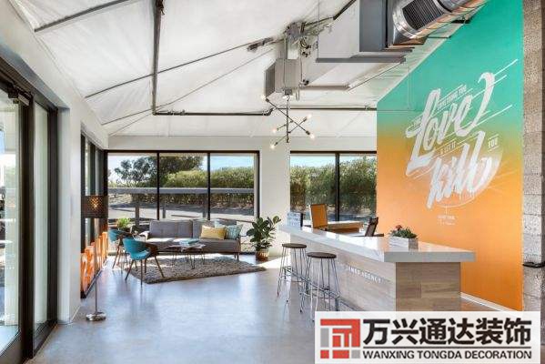 外資企業工廠辦公室裝修工廠辦公室背景墻裝修效果圖